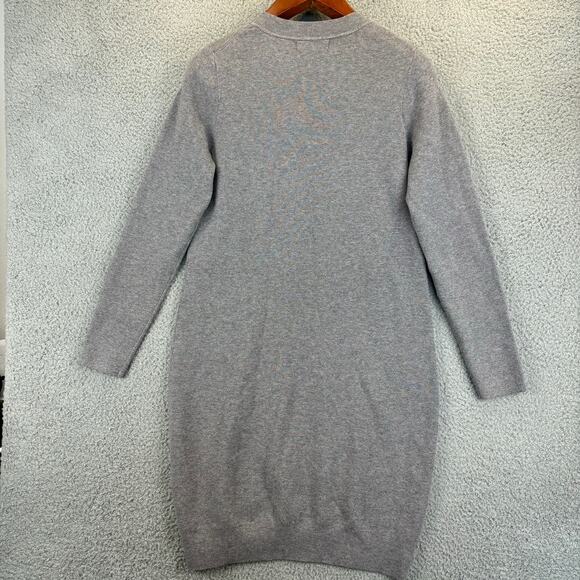 Banana Republic Serene Sweater Dress Medium 2020 Gray Knit Stretch Comfort LS - Picture 10 of 11